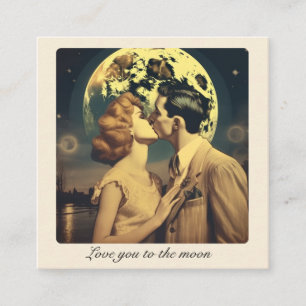 Tarjeta De Recepción Te quiero hasta la luna, cartel de viaje personali