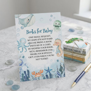 Tarjeta De Recepción Te Vemos Pronto Medusa Pulpo Caballito de Mar Bebe