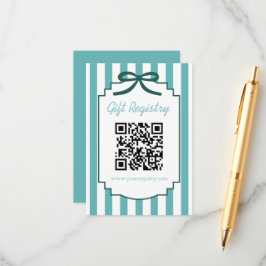 Tarjeta De Recepción Teal Green Graduation Registry