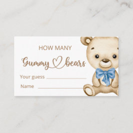 Tarjeta De Recepción Teddy Bear Baby Bear Baby Shower