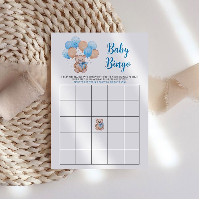 Tarjeta De Recepción Teddy Bear Baby Bingo Game Card (Subido por el creador)