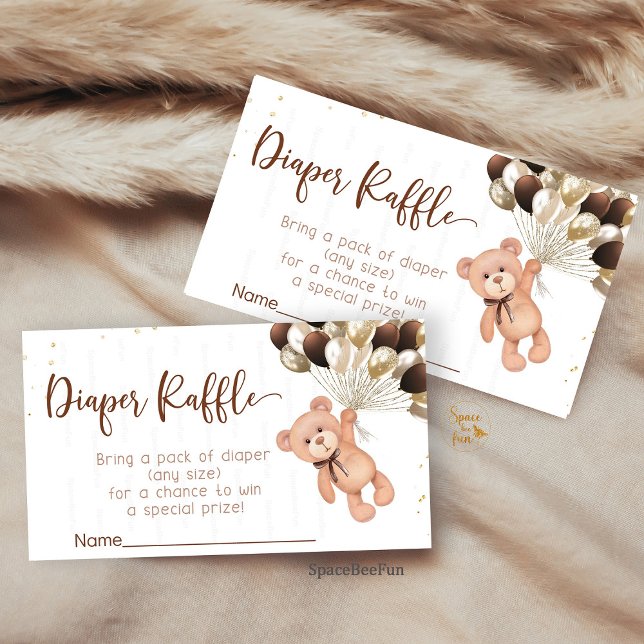 Tarjeta De Recepción Teddy Bear Baby Shower Apenas podemos esperar (Teddy Bear Baby Shower We can barely wait Enclosure Card )