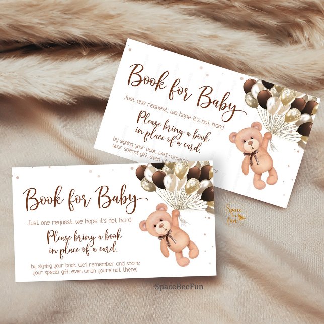 Tarjeta De Recepción Teddy Bear Baby Shower Apenas podemos esperar (Teddy Bear Baby Shower, We Can Bearly Wait Diaper Raffle, Book for Baby Shower, Diaper Raffle Card, )