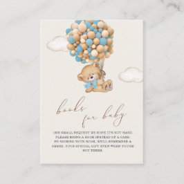 Tarjeta De Recepción Teddy Bear Baby Shower Book Request Enclosure Card