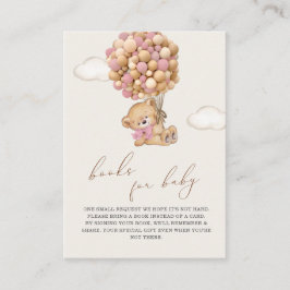 Tarjeta De Recepción Teddy Bear Baby Shower Book Request Enclosure Card