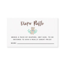 Teddy Bear Baby Shower Diaper Raffle