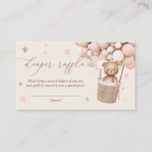 Teddy Bear Balloon Baby Shower Diaper Raffle