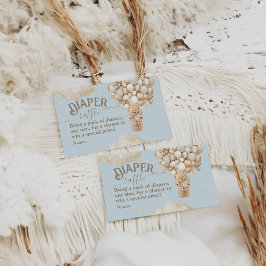 Tarjeta De Recepción Teddy Bear Balloon Bearly Wait Baby Shower Diaper