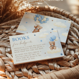 Tarjeta De Recepción Teddy Bear Balloon Boy Boys for Baby Card