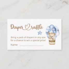 Tarjeta De Recepción Teddy Bear Bear Bear Baby Shower Diaper Raffle