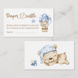 Tarjeta De Recepción Teddy Bear Bear Bear Baby Shower Diaper Raffle