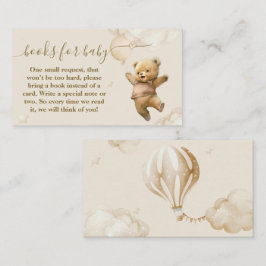 Tarjeta De Recepción Teddy Bear Bearly Wait Air Balloon Baby Shower