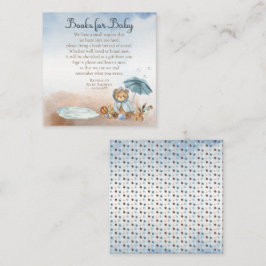 Tarjeta De Recepción Teddy Bear Bearly Wait Boy Books para Baby Shower