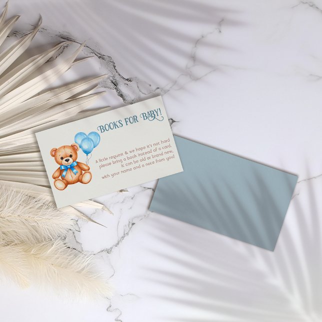 Tarjeta De Recepción Teddy Bear Books para Baby Shower (Subido por el creador)