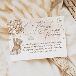 Tarjeta De Recepción Teddy Bear Books Para El Bebé