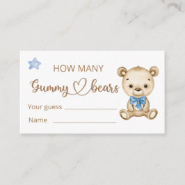 Tarjeta De Recepción Teddy Bear Boy Baby Bear Baby Shower
