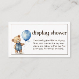 Tarjeta De Recepción Teddy Bear Boy Baby Display Shower