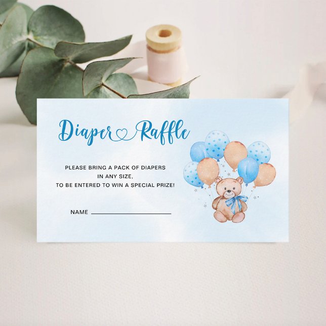 Tarjeta De Recepción Teddy Bear Diaper Raffle (Subido por el creador)