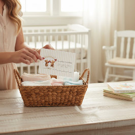 Tarjeta De Recepción Teddy Bear Diaper Raffle Enclosure Card