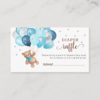 Teddy Bear Diaper Raffle Gabinete Baby Shower