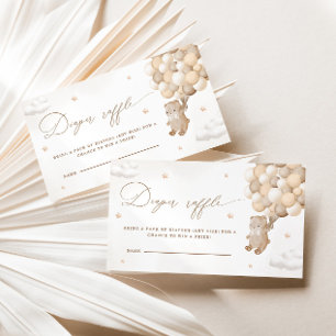 Tarjeta De Recepción Teddy Bear Género Diaper Neutral Raffle