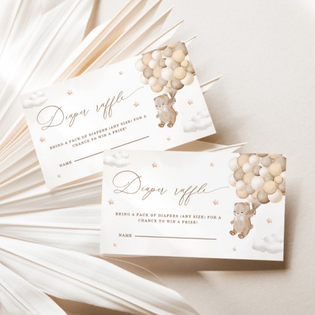 Tarjeta De Recepción Teddy Bear Género Diaper Neutral Raffle (Subido por el creador)