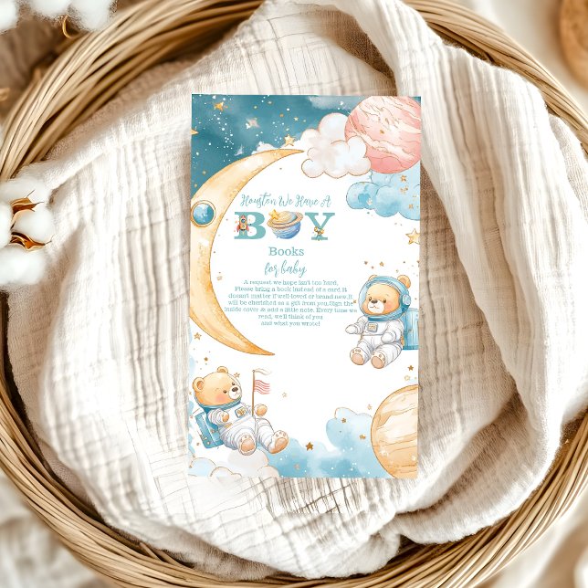 Tarjeta De Recepción Teddy Bear Houston tenemos un niño libro para bebé (Subido por el creador)