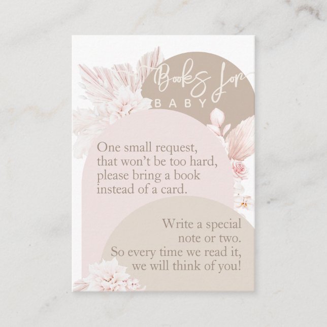 Tarjeta De Recepción Teddy Bear libro de Baby Shower del Chica de Boho  (Anverso)