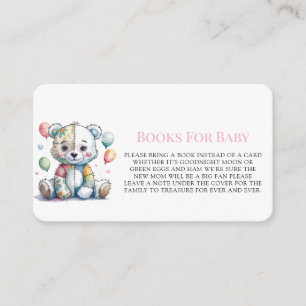 Tarjeta De Recepción Teddy Bear Sewn Patchwork Chicas Libros Para Bebés