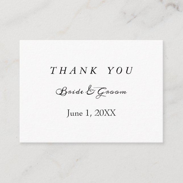 Tarjeta De Recepción Tejidos monocromáticos gracias (Anverso)