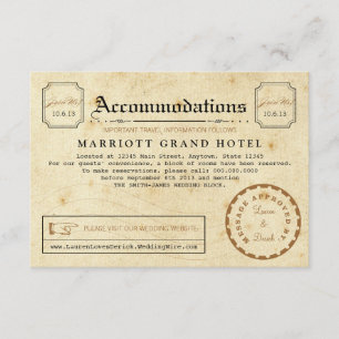 Tarjeta De Recepción Telegram Hotel Accommodation Travel Insertar tarje