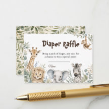 Tema de animales de safari en acuarela para Baby S
