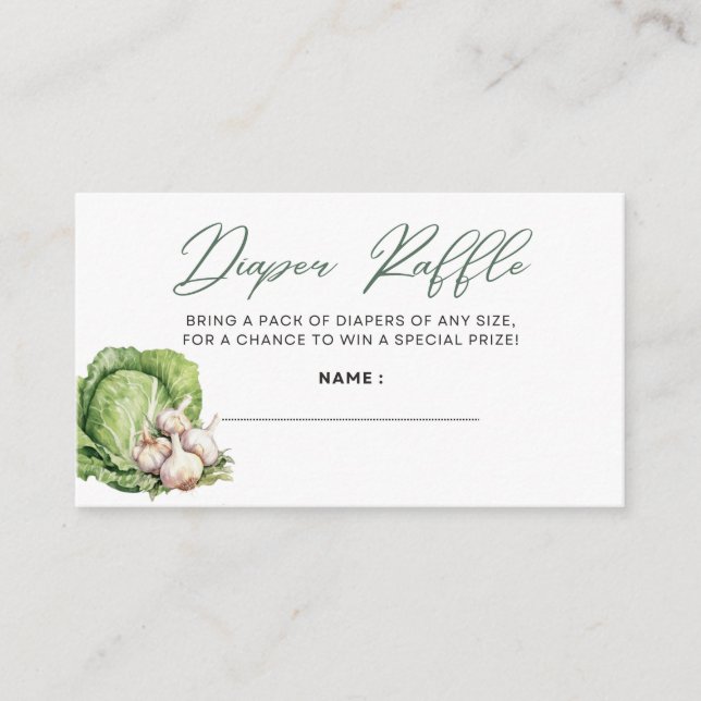 TARJETA DE RECEPCIÓN TEMA DE CRECIMIENTO LOCAL - RAFÓN DE DIAPER - VERD (Anverso)