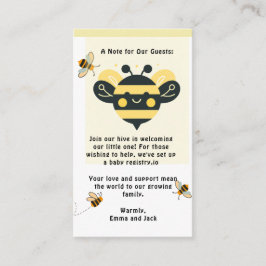 Tarjeta De Recepción tema de la ducha de abejas