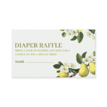 Tema de la fruta de pera pequeña Baby Shower Diape