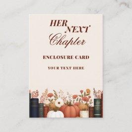 Tarjeta De Recepción Tema de libro del próximo capítulo de ella Favor d