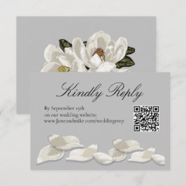 Tarjeta De Recepción Tema de Magnolia