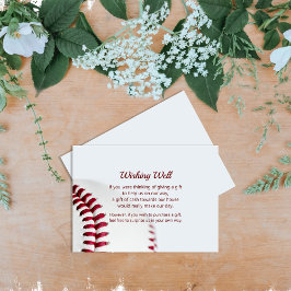 Tarjeta De Recepción Tema del béisbol Desear bien Boda