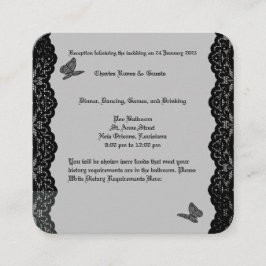 Tarjeta De Recepción Tema del Boda gótico RSVP