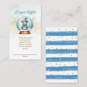 Tarjeta De Recepción Tema del invierno Baby Shower Diaper Raffle Ticket