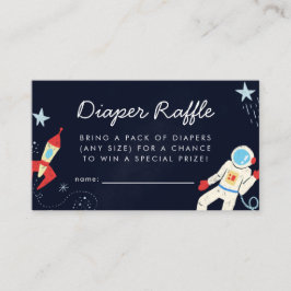 Tarjeta De Recepción Tema espacial Baby Shower Diaper Raffle Ticket
