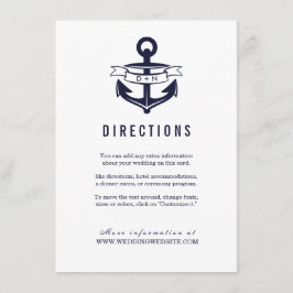 Tarjeta De Recepción Tema náutico | BODAS