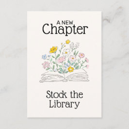 Tarjeta De Recepción Tendencias Florales Un Nuevo Capítulo Despedida de