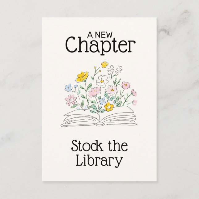 Tarjeta De Recepción Tendencias Florales Un Nuevo Capítulo Despedida de (Anverso)