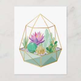 Tarjeta De Recepción Terarium geométrico