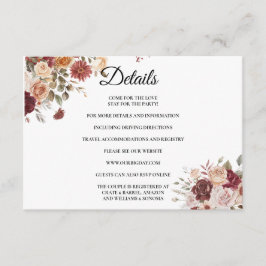 Tarjeta De Recepción Terra Cotta Enclosure Card Details