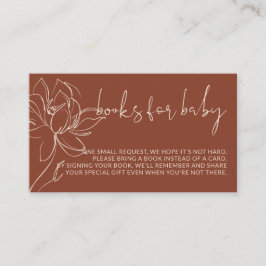 Tarjeta De Recepción Terracota Los libros modernos piden una simple duc