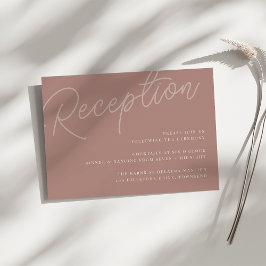 Tarjeta De Recepción Terracota | Script Watermark Wedding Reception