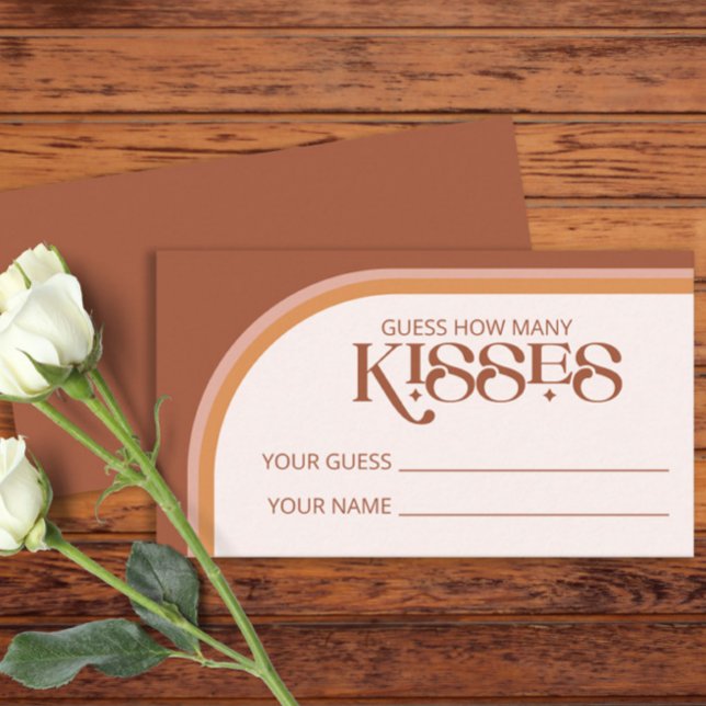 Tarjeta De Recepción Terracotta Arch adivina cuántos besos juego de nov (Subido por el creador)