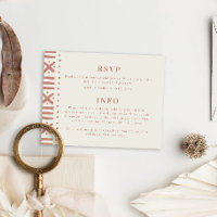 Terracotta Boho Mudcloth Boda fronterizo